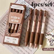 4Pcs/set Neutral Pen Cute Gel Pen for School Writing Kawaii Cappuccino Office Supplies
