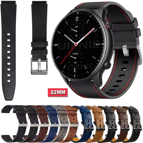Leather Watch Band Strap for Huami Amazfit GTR 2 2e 47mm Bracelet 22mm Watchband for Amazfit GTR2 Pa