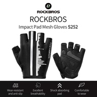 Rockbros Sports Gloves Shockproof Cycling Gloves Mesh Half Finger Gloves