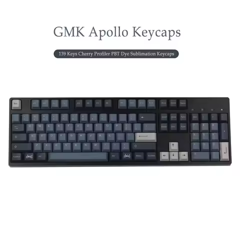 140 Keys GMK Apollo Keycaps Cherry Profiler PBT Dye-Sub Mechanical Keyboard Keycap 1.25U 1.75U 2U Sh