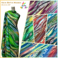 ♭Kain Pasang Batik Moden Corak Seni Abstrak (Bidang 45)  Kain Batik Baju Guru Kumpulan Lelaki Peremp