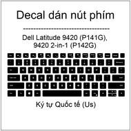 Key button sticker set for Dell Latitude 9420 (P141G), 9420 2-in-1 (P142G)