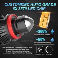 MAXGTRS 2Pcs Automotive H7 H11 H8 Hb3 Hb4 9005 9006 Laser Headlight Bulb Mini Projector Lens Au