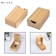 [Cuticate1] Dice Bamboo Dice Foldable Wooden Die Roller Castle Rolling Case Collapsible Dice Chest S
