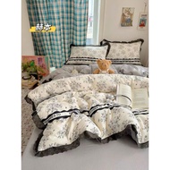 Vintage Lace Cotton Duvet Cover Set
