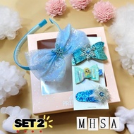 Frozen Elsa Snowflake Headband Girls Hair Accessories Aksesori Rambut Budak Perempuan Glitter Crown 