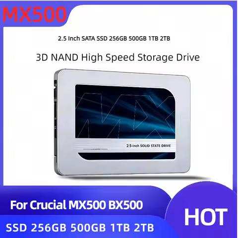 For Crucial MX500 BX500 2.5 Inch SATA SSD 256GB 500GB 1TB 2TB 3D NAND High Speed Storage Drive For L