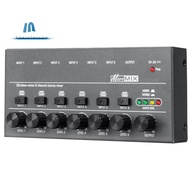 Karaoke 6 Channel Professional Stereo Sound Mixer Ultra Low Noise 6 Channel Audio Mixer