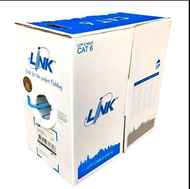 Link สายแลน LAN CAT6 ยกกล่อง 305เมตร ภายในอาคาร รุ่น US-9106A ของแท้ 100%