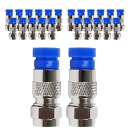 【Exclusive Online Deals】 24pcs/lot Rg6 Compression Adapter F Connector Waterproof Connection Compres