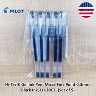 PILOT® Hi-Tec-C Gel Ink Pen Micro Fine Point 0.3mm LH-20C3 Set of 5 ปากกาเจล