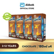 [Not for Sale] GROW Growing Up Milk for Kids - Ready-To-Drink Chocolate (3 - 12 years) - 4x180ml - Expiry Date: July 2024