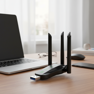 AX900 WiFi USB Dongle with Dual-Band Antenna and Bluetooth, Driver-Free for Windows