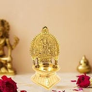 Traditional Brass Diya for Puja | Pooja Deepak Deepam Oil Lamp for Home Temple| Samai Ashta Lakshmi