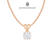 Lee Hwa Jewellery Supernova Rose Gold Heart Diamond Pendant