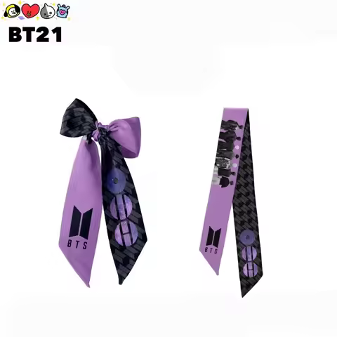 Cute BT21 merchandise support ribbon scarf, creative and personalized hair tie wrist scarf, high-app