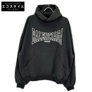 Balenciaga 24AW 803265 Logo Vintage Print Pullover Parka XXS [二手]