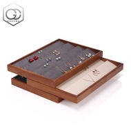 Organizing Box Jewelry Earring Props Rack Jewelry Display Plate Ear Studs Live Necklace Solid Wood B