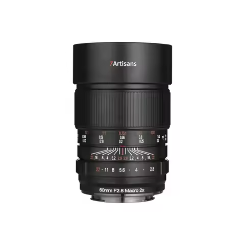 7Artisans Full Frame 60mm F2.8 Macro 2X Macro Lens 2:1 Magnificaiton Ratio MF Prime Lens for Sony FS