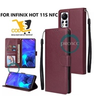 Hot Sale! Flip Wallet Infinix Hot 11S Nfc Flip Case Casing Handphone