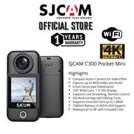 SJCAM OFFICIAL STORE SJCAM C300 POCKET MINI 4K/30FPS LIVE STREAMING 6 AXIS GYROSCOPE STABILIZER