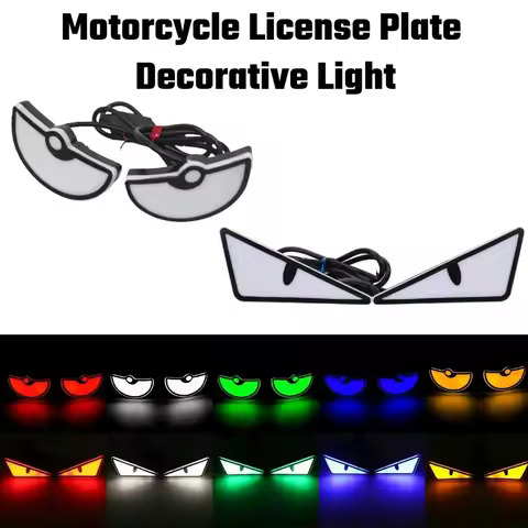 2Pcs Motorcycle LED Devil'Eyes Lights Universal Demon Eyes Headlight Motorcycle Mini Projector Lens 