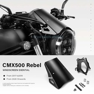 For HONDA CMX500 CMX 500 REBEL 2017 - 2021 Moto Aluminum Windshield Exential Windscreen Deflector Wi