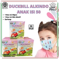 Masker Duckbill Alkindo Anak 1 Box Isi 50pcs Masker Anak 4Ply JM