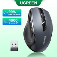 UGREEN Wireless Mouse, 6 Silent Buttons, 2.4G with USB Mini Receiver, 5 Level DPI Setting 4000DPI, A