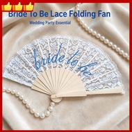 Elegant Bride To Be Hand Fan Sturdy Bachelorette Party Fan Delicate Portable for  Photography Prop W