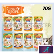 Cindy's Recipe Essential Wet Pouch - 70g / Grain Free / Cat Kitten Food / Makanan Kucing Basah