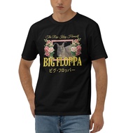 Big Floppa Floral Aesthetic Cotton T-Shirt