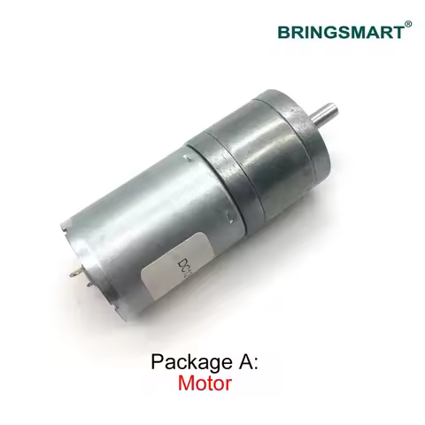 Bringsmart JGA25-370 Gear Motor 12v DC Low rpm Robot High Torque Micro 6v Motor 12 volt 24v DC Robot
