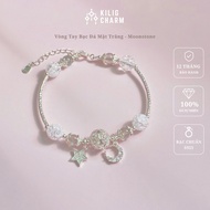 Vòng tay đá năng lượng Moonstone lắc tay nữ thu hút năng lượng tự điều chỉnh size- KILIG CHARM KC03