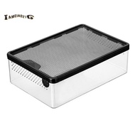Transparent Reptile Feeding Box Amphibian Insect Reptile Breeding Box Ventilation Hatching Container