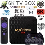 6K Resolution MX10 PRO Android 9.0 Quad Core 4GB RAM+64GB ROM Smart TvBox MediaPlayer 2.4G Wifi 3D M
