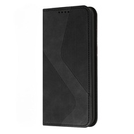 Matte Flip Casing for Realme 9i 9 8 GT 6 6T 5 SE 3 3T P3 Narzo 70X N65 Pro Plus 5G Leather Striped W