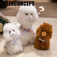 SDEERCONCEPT Alpaca Plush Toys, Soft Chubby Face Plush Llama Dolls, Creative Fluffy Comfortable Coll