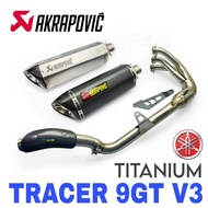 Design AKRAPOVIC Exhaust Yamaha Tracer9GT V3 Full System TITANIUM Manifold + Titanium Muffler TABUNG