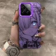 Bandai | RE0 Cute Girl Emilia Rem Anime Hard Case for Xiaomi POCO X7 X6 X5 X3 F6 F5 M6 Pro F8 F7 Ult
