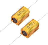 uxcell 2 Pcs Aluminum Case Resistor 5W 470 Ohm Wirewound for LED Replacement Converter 5W470RJ