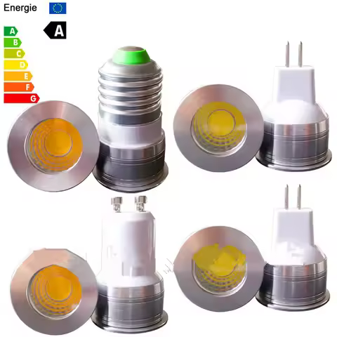 LED Bulb Light 35mm Dimmable MR11 COB 5w DC 12v AC LED Spotlight Bulb GU10 GU4 LED Lamp Dimmer 220V 