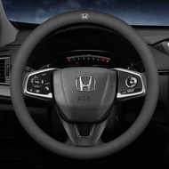 ฝาครอบพวงมาลัยรถยนต์ใหม่สำหรับ Honda Accord City Brio CRV URV HRV Jazz Odyssey Vezel Stream CRZ Jade Mobilio Civic 2024หนังดูดซับเหงื่อที่คลุมพวงมาลัย38ซม.