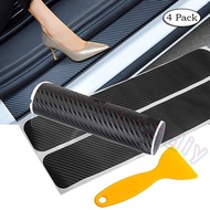 Car vinyl film sticker Decal Styling Auto Carbon Fiber Door Sill Scuff Anti-Scratch Sticker for Toyo