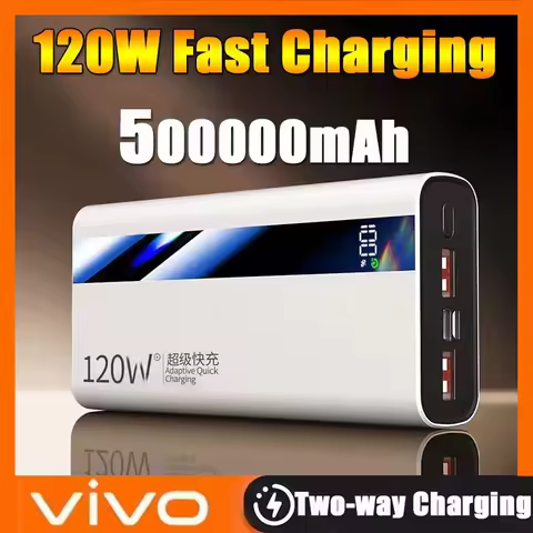 VIVO 50000mAh Large Capacity High Speed PowerBank 120W Super Fast Charging CCC External Battery Powe