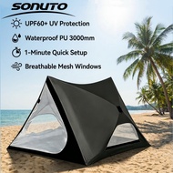 Sonuto Camping Tent 3 Person Tent Khemah Besar Quick Setup Tent Beach Tent Waterproof Sun Proof Ultr