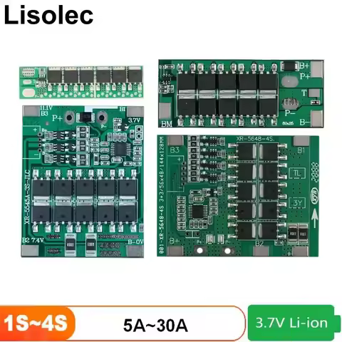 Li-ion 1S 2S 3S 4S 18650 21700 BMS Charge Discharge Protection Board 3.7V 7.4V 11.1V 14.8V Lithium C