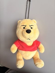 日本直送小熊維尼 winnie thepooh funny face 公仔 吊飾掛飾 皺眉搞笑 表情 厭世樣 鎖匙扣