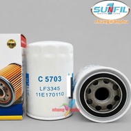 C-5703 / LF3345 / P558616 / LF3553 / 11E170110 Cummins / liugong / komatsu / Huynhdai C5703 oil filt