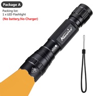 Alonefire TK503 Orange Yellow Light LED Flashlight Torch Zoomable  Portable Lantern Camping Light Ph